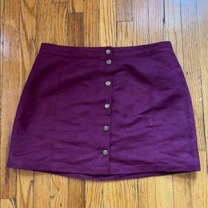 Old Navy Suede Button-Up Skirt